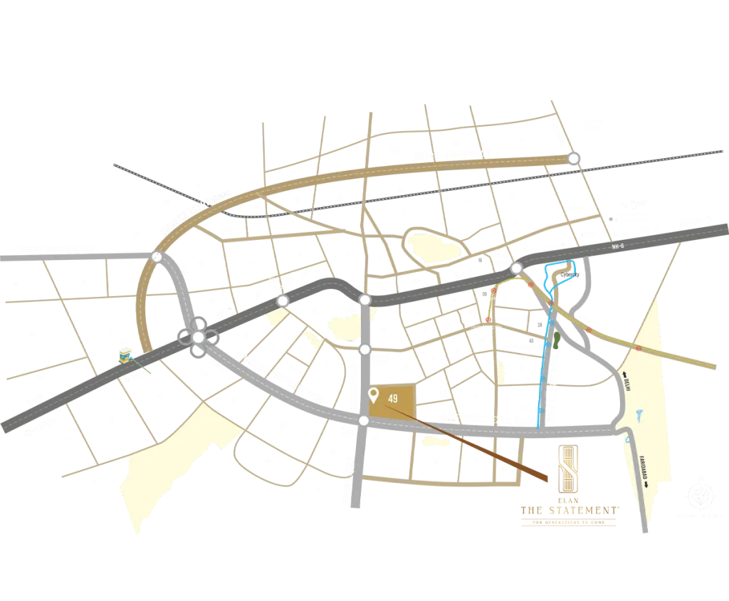 Location map of Elan The Statement